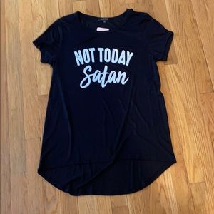 Not today satan tee shirt